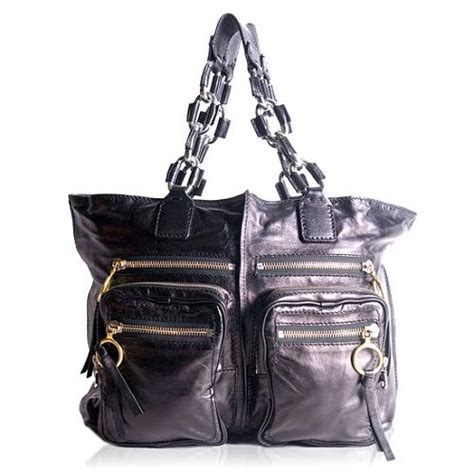 chloe betty chain leather tote